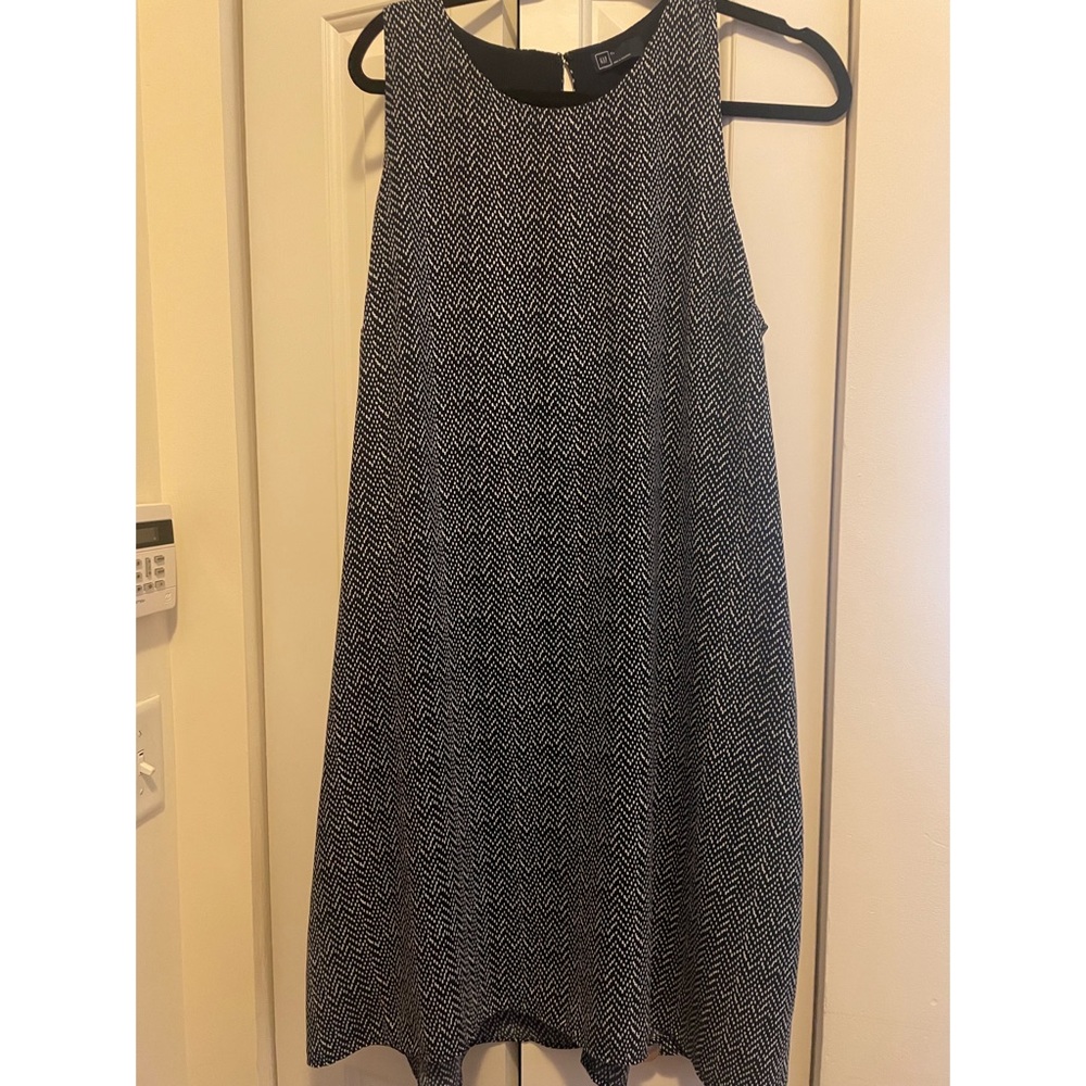 GAP Navy and White A Line Dress (XL)